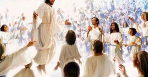 white robed around throne